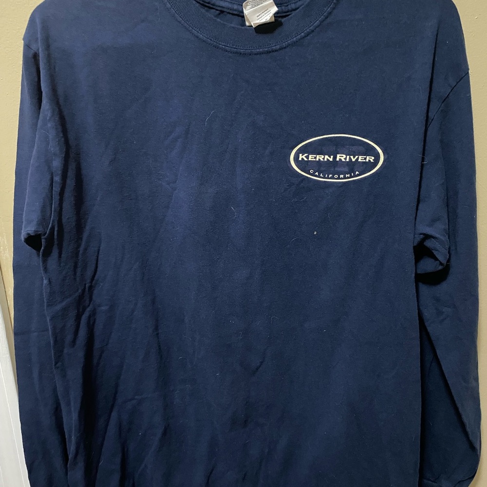 Gildan Dark Blue Long Sleeve Men's Tee